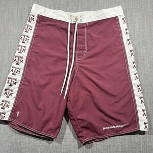 Texas A&M Aggies Swimsuit Mens Large Maroon Red Football Team Sports Beachwear